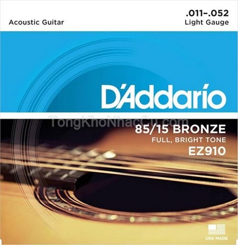 Dây Đàn Guitar Acoustic D'Addario EZ910 Size 11